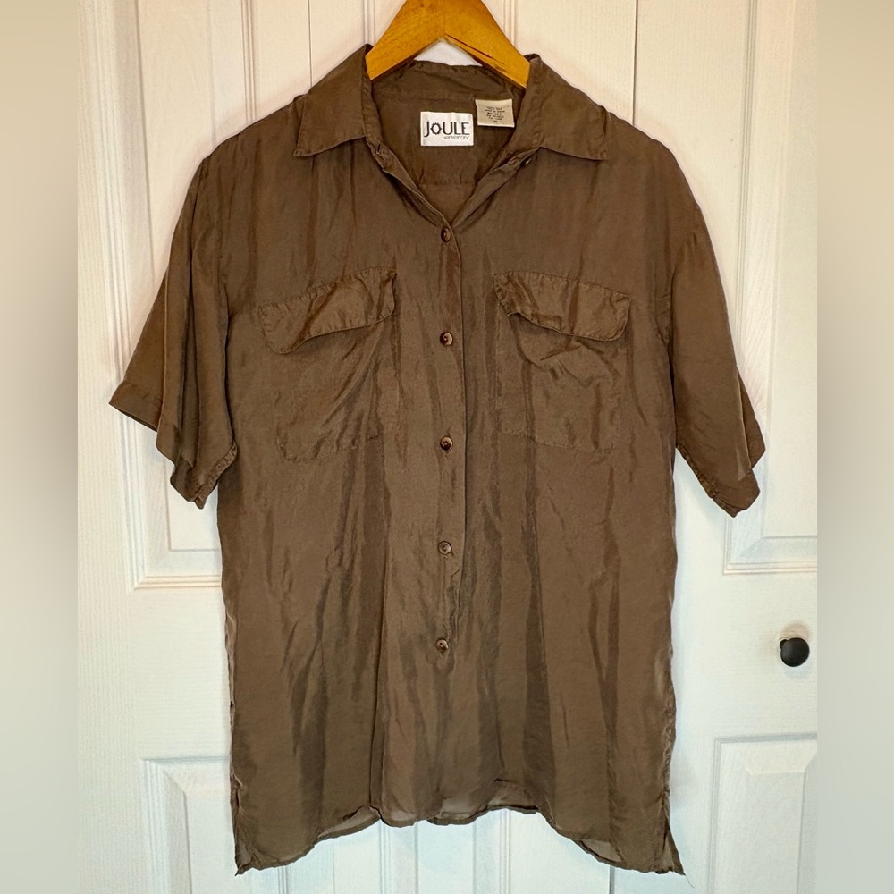 Joule Energy Silk Blouse in Brown
